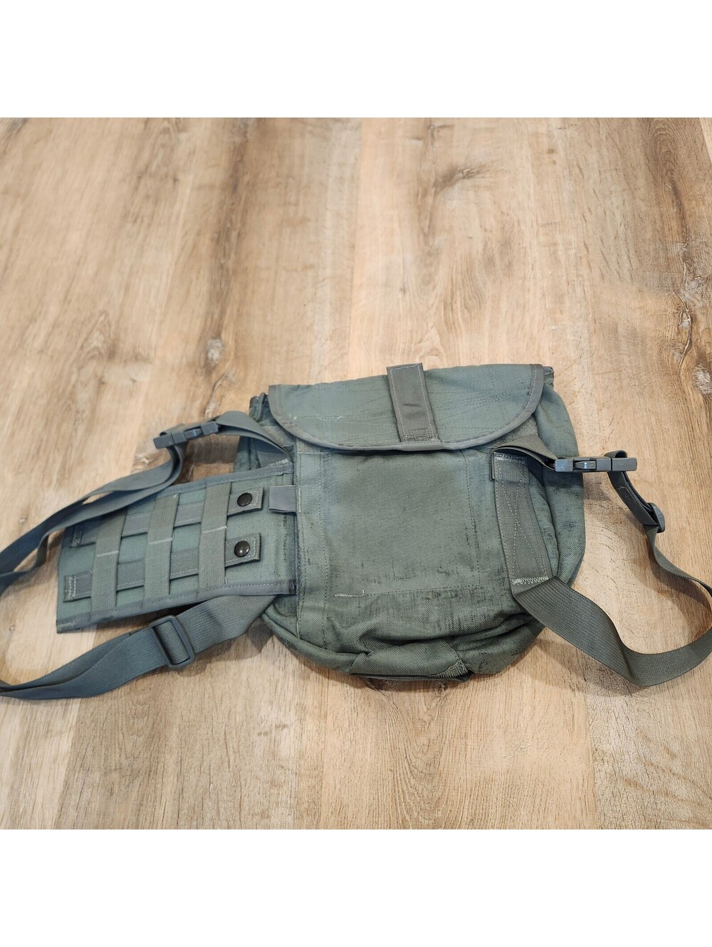 USGI Military M50 Gas Mask Carrier Bag Olive Green Molle Adjustable Straps